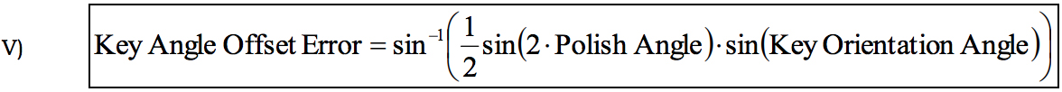 Key Angle Offset Error